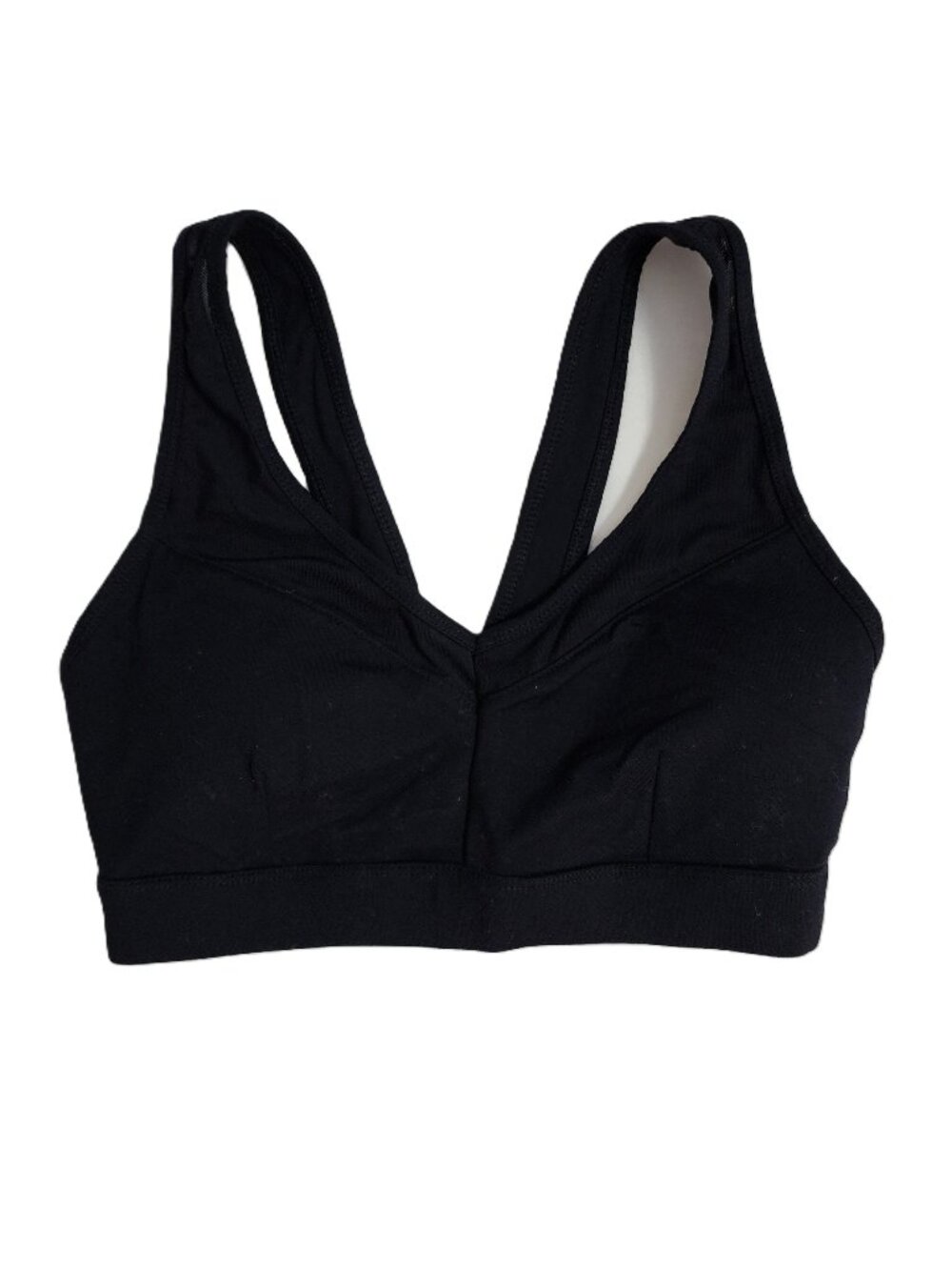 NWOT Forever 21 Womens Black w/Mesh Detail Lined Sports Bra Active Wear Size XS